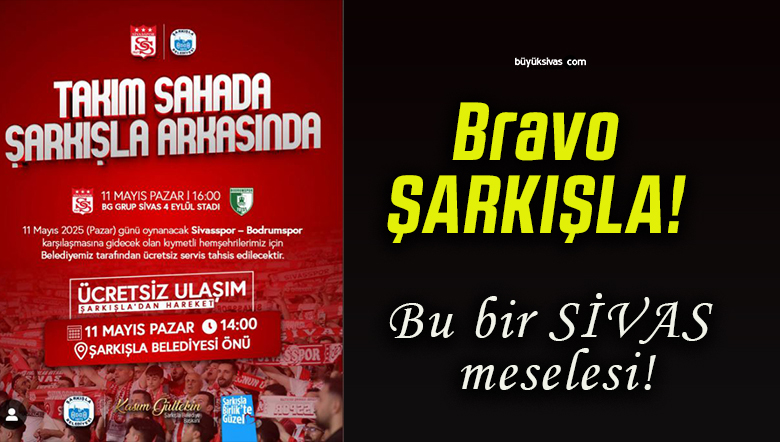 Şarkışla’dan Sivasspor’a tam destek! Taraftara ücretsiz ulaşım sağlanacak!