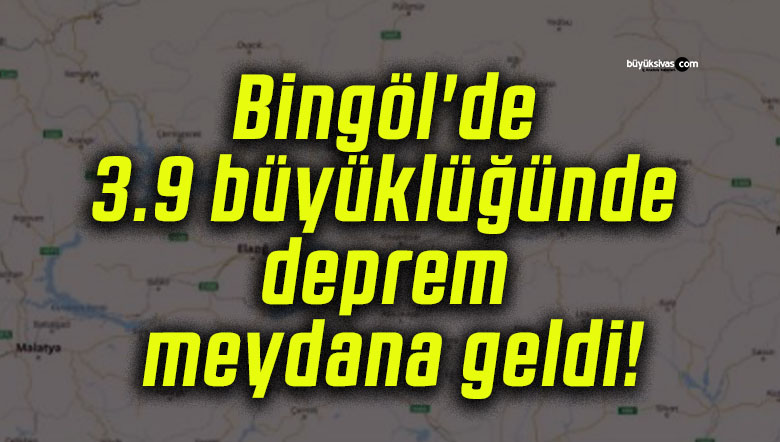 Bingöl’de 3.9 büyüklüğünde deprem meydana geldi!