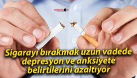 Sigarayı bırakmak uzun vadede depresyon ve anksiyete belirtilerini azaltıyor