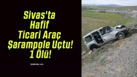 Sivas’ta Hafif Ticari Araç Şarampole Uçtu! 1 Ölü!