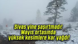 Sivas yine şaşırtmadı! Mayıs ortasında yüksek kesimlere kar yağdı!