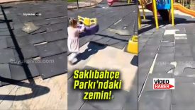 Saklıbahçe Parkı’nda çocuklara reva görülen zemin tepkilere neden oldu!
