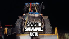 Sivas Çallı Köyü’nde el freni çekilmeyen traktör şarampole yuvarlandı