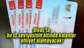 Sivas’ta bu IQ seviyesinin altında kalanlar ehliyet alamayacak!