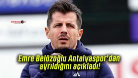 Emre Belözoğlu Antalyaspor’dan ayrıldığını açıkladı!