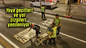 Yaya geçitleri ve yol çizgileri  yenileniyor!