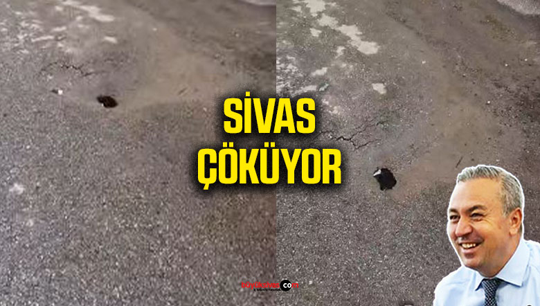Sivas’ta yol çökmesi endişe yarattı: Vatandaş önlem bekliyor