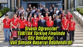 Sivaslı Öğrenciler TUBİTAK Türkiye Finalinde Göz Doldurdu! Vali Şimşek Başarıyı Ödüllendirdi!