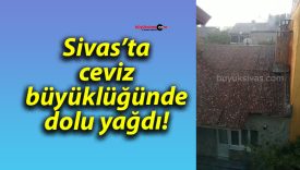 Sivas’ta ceviz büyüklüğünde dolu yağdı!