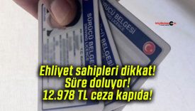 Ehliyet sahipleri dikkat! Süre doluyor! 12.978 TL ceza kapıda!