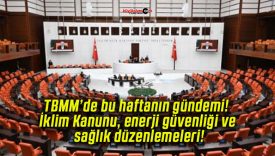TBMM’de bu haftanın gündemi! İklim Kanunu, enerji güvenliği ve sağlık düzenlemeleri!