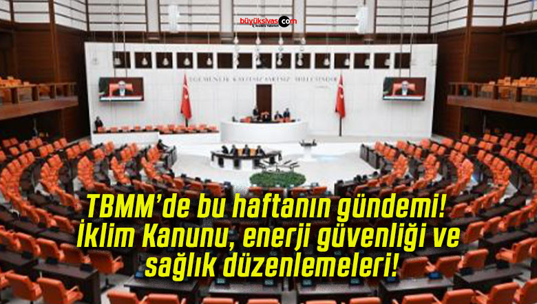 TBMM’de bu haftanın gündemi! İklim Kanunu, enerji güvenliği ve sağlık düzenlemeleri!