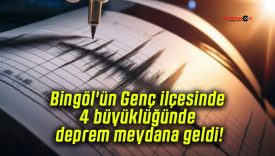 Bingöl’ün Genç ilçesinde 4 büyüklüğünde deprem meydana geldi!