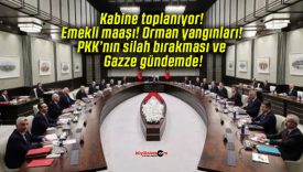 Kabine toplanıyor! Emekli maaşı! Orman yangınları! PKK’nın silah bırakması ve Gazze gündemde!