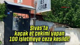 Sivas’ta kaçak et çekimi yapan 100 işletmeye ceza kesildi!
