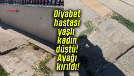 Sivas Numune Hastanesi yolundaki asfalt bozukluğu faciaya neden oldu! Diyabet hastası yaşlı kadın düştü! Ayağı kırıldı!