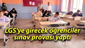 LGS’ye girecek öğrenciler sınav provası yaptı