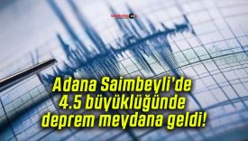 Adana Saimbeyli’de 4.5 büyüklüğünde deprem meydana geldi!