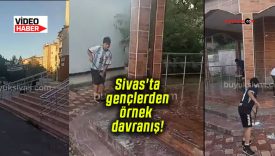 Sivas’ta gençlerden örnek davranış!