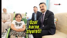 Sivas’ta evde eğitim alan öğrencilere özel karne ziyareti!