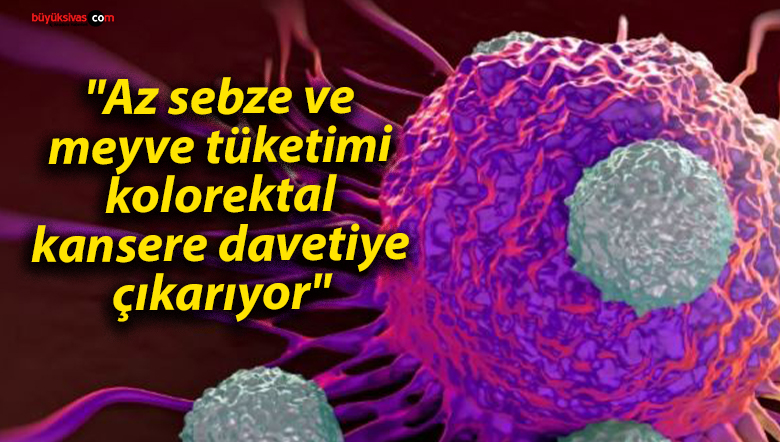 “Az sebze ve meyve tüketimi, kolorektal kansere davetiye çıkarıyor”