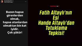 Fatih Altaylı’nın Eşi Hande Altaylı’dan Tutuklama Tepkisi!