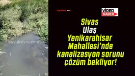 Sivas Ulaş Yenikarahisar Mahallesi’nde kanalizasyon sorunu çözüm bekliyor!
