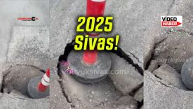 Sivas Huzur Mahallesi Kutlu Sokak’ta yol çökmek üzere! Vatandaşlar endişeli!