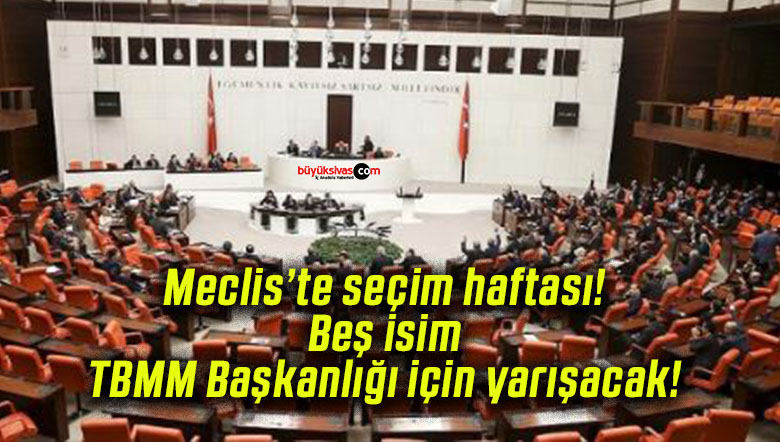 Meclis’te seçim haftası! Beş isim TBMM Başkanlığı için yarışacak!