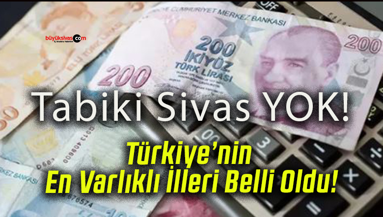 Türkiye’nin En Varlıklı İlleri Belli Oldu!
