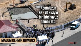 Sıcak Çermik’te kadın ve erkek havuzları için ilk beton döküldü