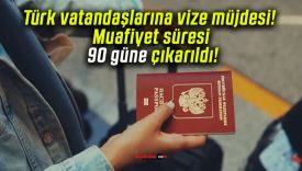 Türk vatandaşlarına vize müjdesi! Muafiyet süresi 90 güne çıkarıldı!