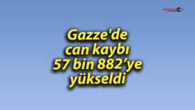 Gazze’de can kaybı 57 bin 882’ye yükseldi