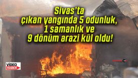 Sivas’ta çıkan yangında 5 odunluk, 1 samanlık ve 9 dönüm arazi kül oldu!
