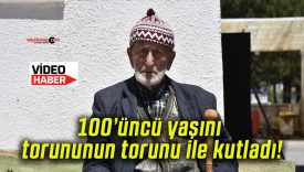 100’üncü yaşını torununun torunu ile kutladı!