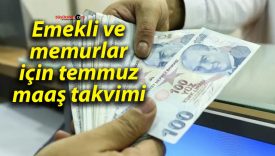 Emekli ve memurlar için temmuz maaş takvimi