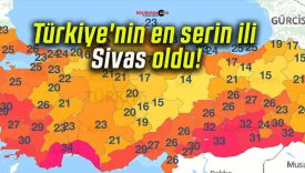 Türkiye’nin en serin ili Sivas oldu!