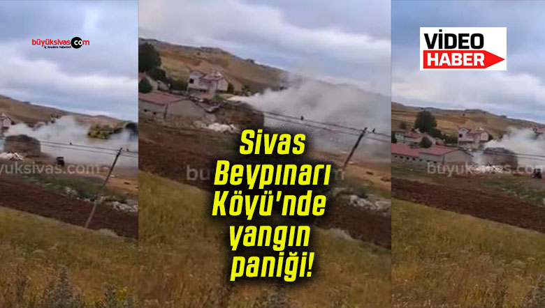Sivas Beypınarı Köyü’nde yangın paniği!
