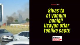 Sivas’ta ot yangını paniği! Uzayan otlar tehlike saçtı!