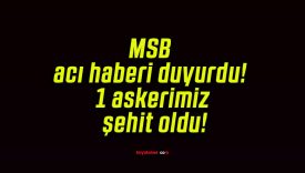 MSB acı haberi duyurdu! 1 askerimiz şehit oldu!