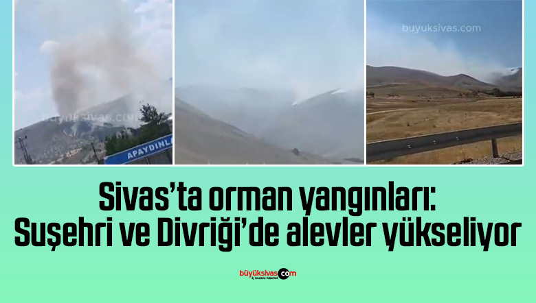 Sivas’ta orman yangınları: Suşehri ve Divriği’de alevler yükseliyor