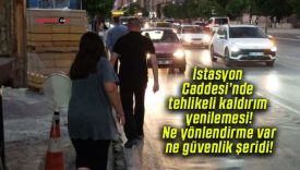 İstasyon Caddesi’nde tehlikeli kaldırım yenilemesi! Ne yönlendirme var ne güvenlik şeridi!