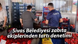 Sivas Belediyesi zabıta ekiplerinden tartı denetimi