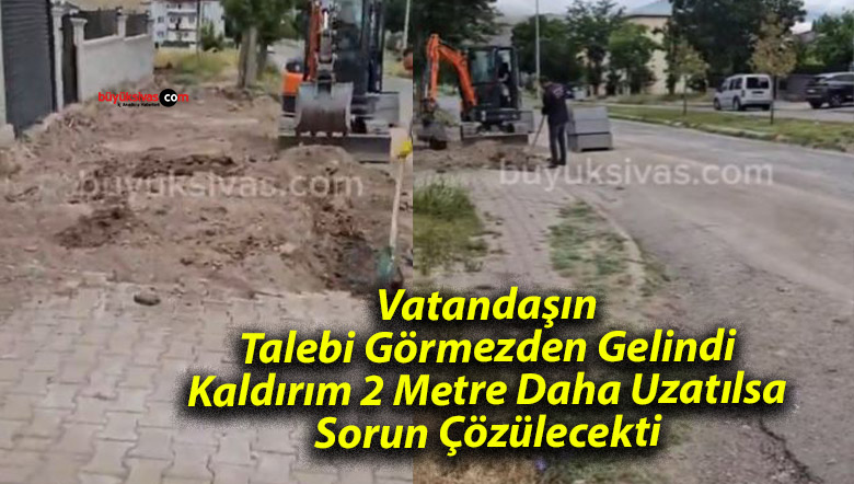 Vatandaşın Talebi Görmezden Gelindi: Kaldırım 2 Metre Daha Uzatılsa Sorun Çözülecekti