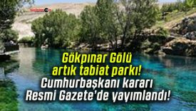 Gökpınar Gölü artık tabiat parkı! Cumhurbaşkanı kararı Resmi Gazete’de yayımlandı!