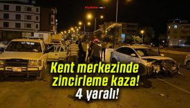 Kent merkezinde zincirleme kaza! 4 yaralı!