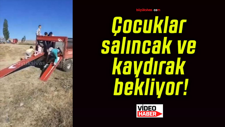 Çocuklar salıncak ve kaydırak bekliyor!