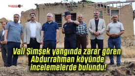 Vali Şimşek yangında zarar gören Abdurrahman köyünde incelemelerde bulundu!