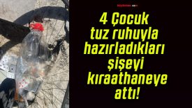 4 Çocuk tuz ruhuyla hazırladıkları şişeyi kıraathaneye attı!