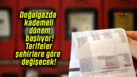 Doğalgazda kademeli dönem başlıyor! Tarifeler şehirlere göre değişecek!